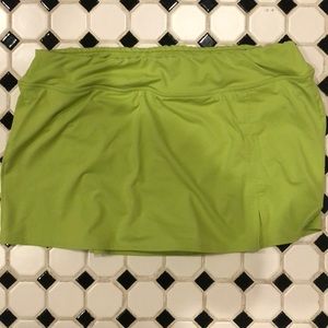 Land’s End Lime Green swim skirt 12